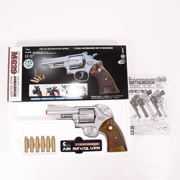 【中古即納】[MIL] クラウンモデル ホップアップエアリボルバー S&W(スミスアンドウェッソン) M629 .44マグナム 4インチ シルバー(No.13525) (10歳以上専用)(20061130)