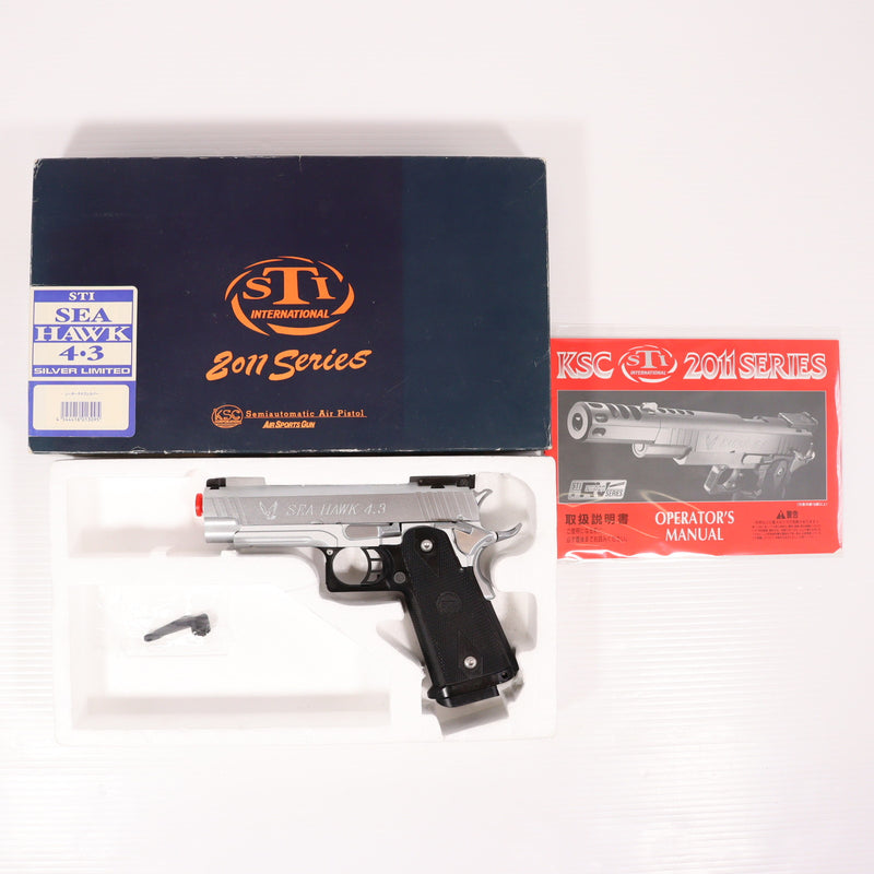 【中古即納】[MIL] KSC ガスブローバック STI シーホーク4.3 シルバー リミテッド ABS (18歳以上専用)(20150223)