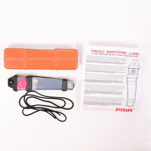 【中古即納】[MIL] FMA FXUKVタイプ マルチパーパスサバイバルライト/ベルクロ装着 BK/PK(TB1395-BK-PK)(20150223)
