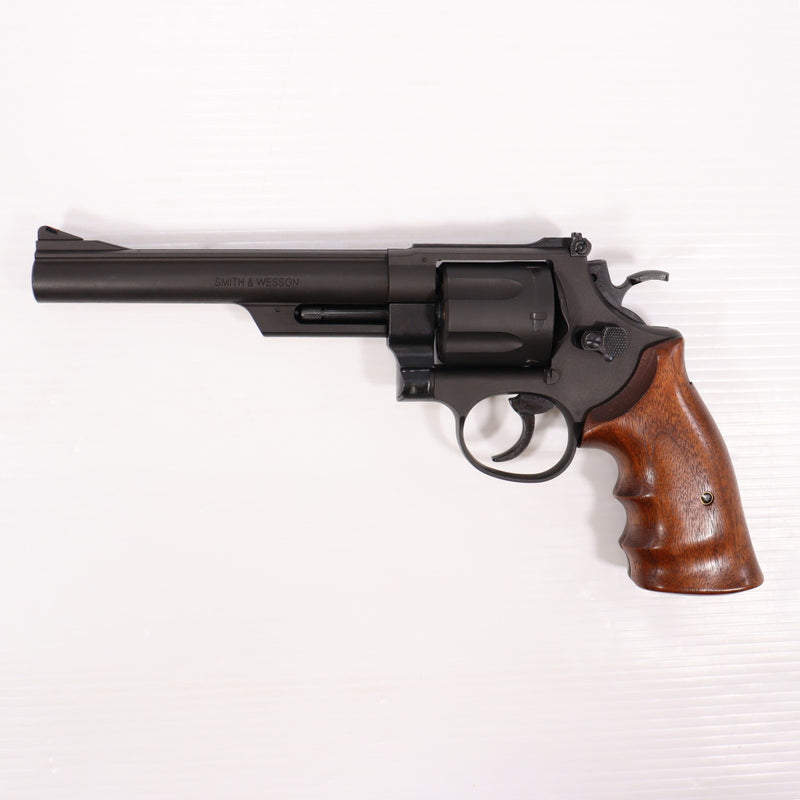 【中古即納】[MIL] マルシン工業 ガスリボルバー S&W(スミスアンドウエッソン) M29 6.5インチ 6mmBB・Xカートリッジ仕様 ブラックHW(ヘビーウェイト) 木製グリップ付 (18歳以上専用)(20190122)