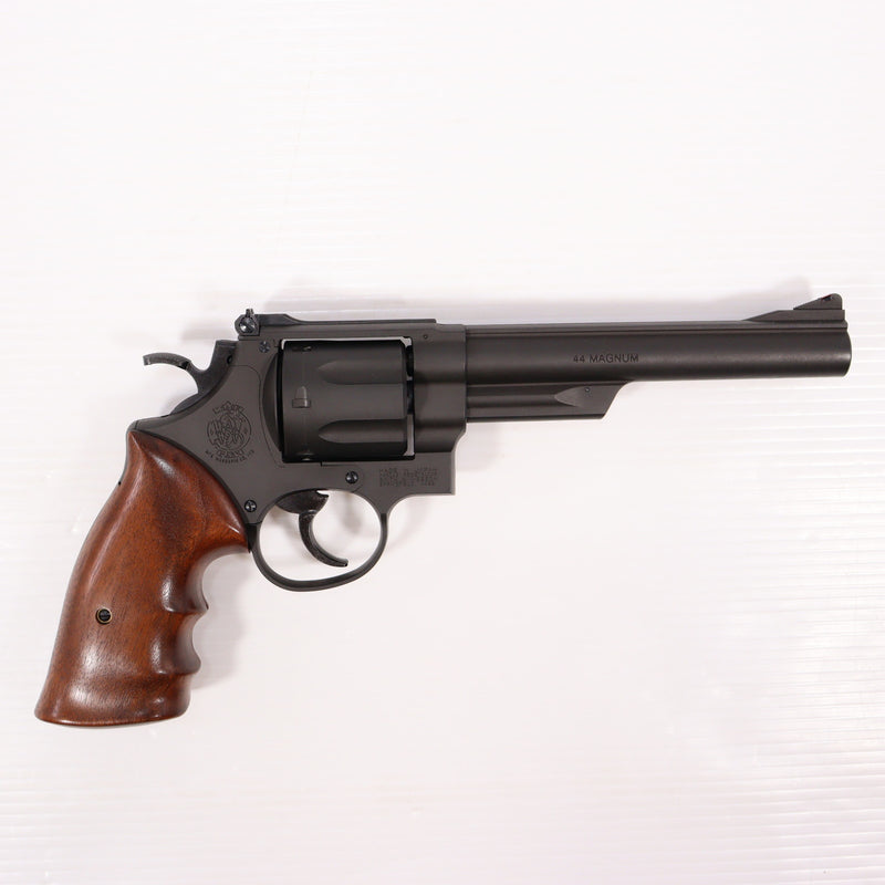 【中古即納】[MIL] マルシン工業 ガスリボルバー S&W(スミスアンドウエッソン) M29 6.5インチ 6mmBB・Xカートリッジ仕様 ブラックHW(ヘビーウェイト) 木製グリップ付 (18歳以上専用)(20190122)