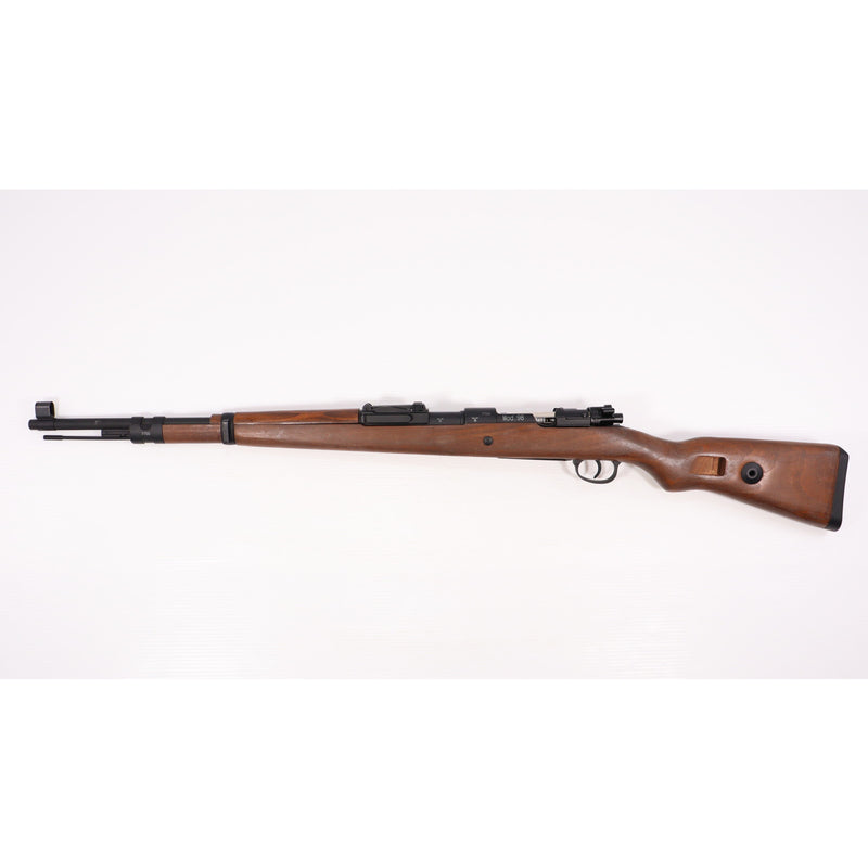 【中古即納】[MIL] DOUBLE BELL(ダブルベル) エアーライフル Kar98k 排莢式エアコッキングガン 専用カート5発付き リアルウッド版(No.101A) (18歳以上専用)(20150223)
