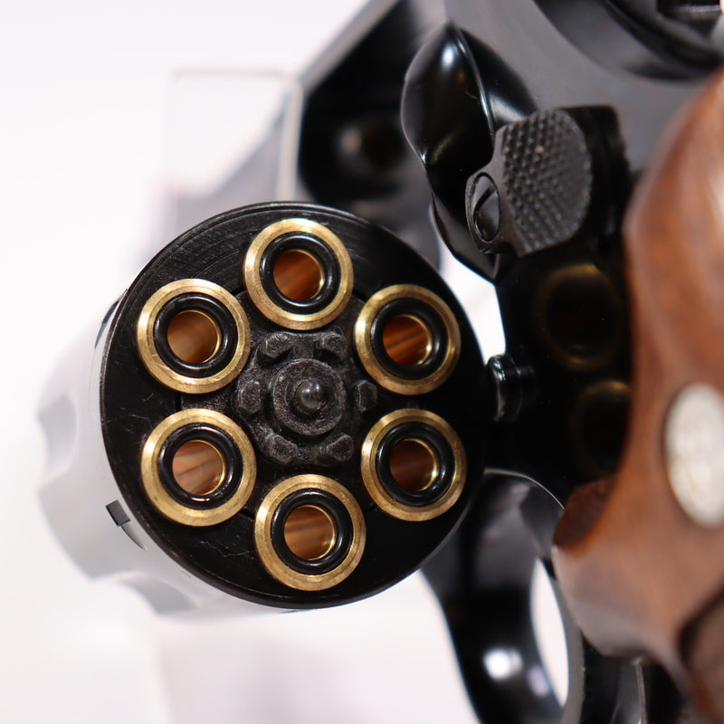 【中古即納】[MIL] マルシン工業 ガスリボルバー M586 6mmBB・Xカートリッジ仕様 Wディープブラック ABS 木製グリップ付 (18歳以上専用)(20210221)