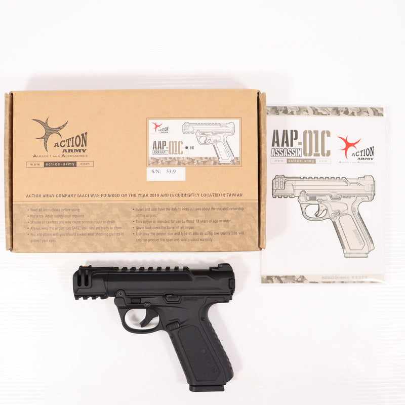 【中古即納】[MIL] Action Army(アクションアーミー) ガスブローバック AAP-01C アサシンコンパクト BK(ブラック/黒) 日本仕様 (18歳以上専用)(20230119)