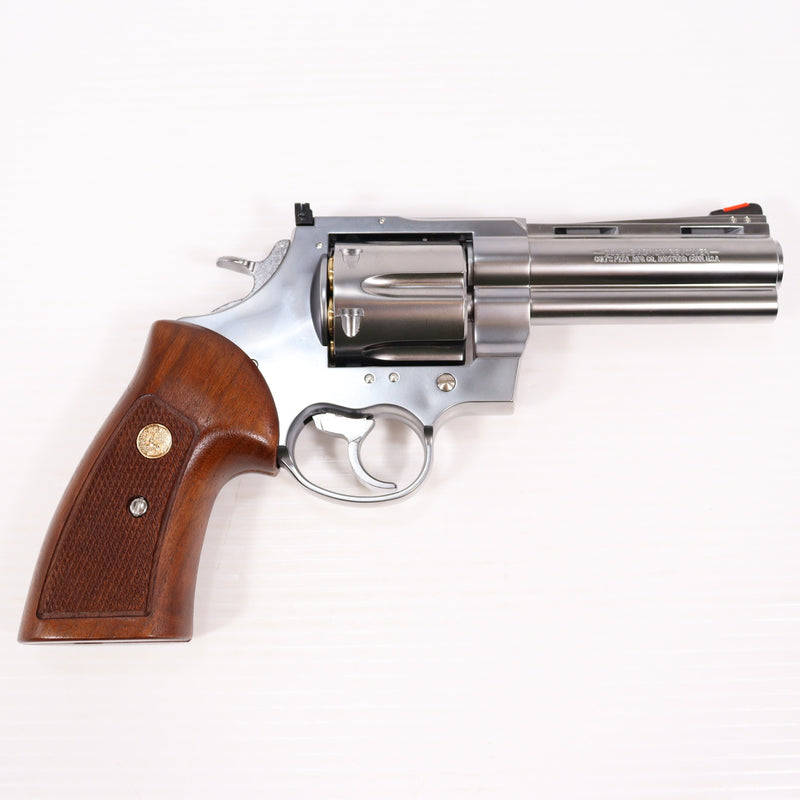 【中古即納】[MIL] マルシン工業 ガスリボルバー 6mmBB 新型パッキンリアルXカートリッジ コルト アナコンダ 4インチ シルバー ABS 木製グリップ付 (18歳以上専用)(20240930)