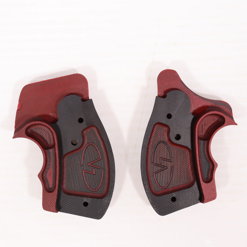 【中古即納】[MIL] VZ Grips S&W Jフレーム用 G10グリップ タクティカルダイアモンド ブラック/チェリー(20150223)
