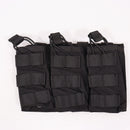 【中古即納】[MIL] ノーブランド M4/M16 オープントップ トリプルマガジンポーチ BK(ブラック/黒)(20150223)