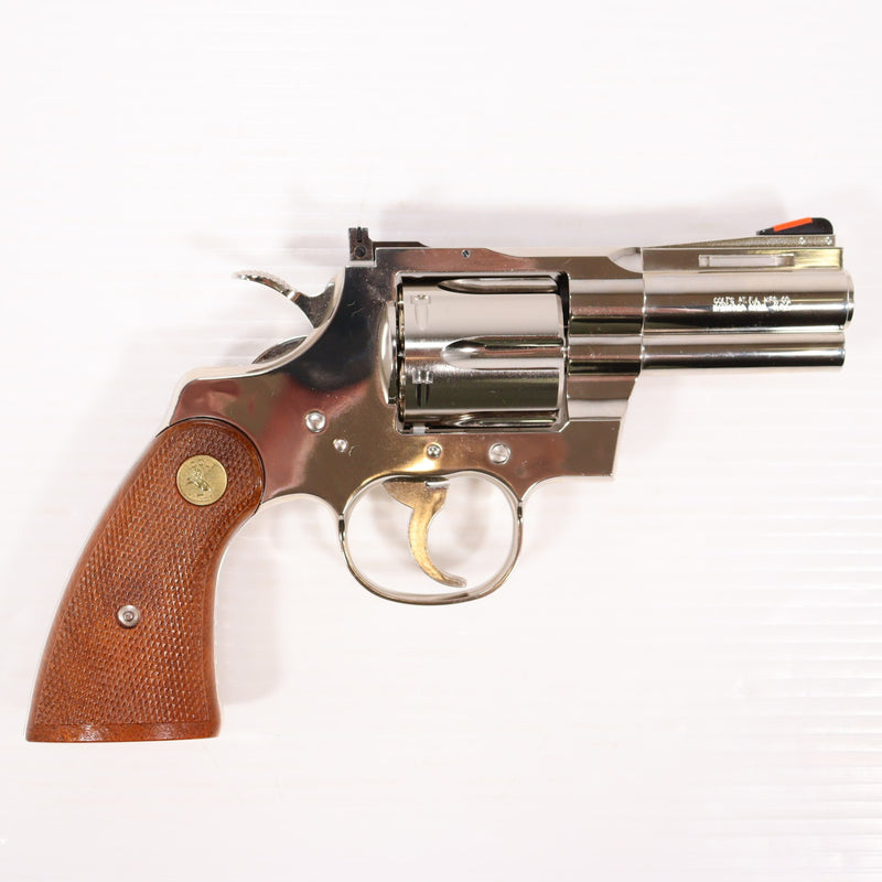 【中古即納】[MIL] タナカワークス ガスリボルバー コルトパイソン R-model 3インチ ニッケルフィニッシュ (18歳以上専用)(20160420)