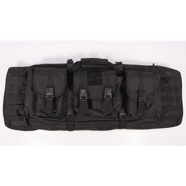 【中古即納】[MIL] ノーブランド セパレーター付 ダブルガンケース BK(ブラック/黒)(95×30cm)(20150223)