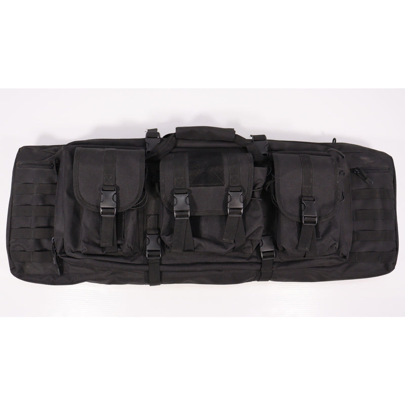 【中古即納】[MIL] ノーブランド セパレーター付 ダブルガンケース BK(ブラック/黒)(95×30cm)(20150223)