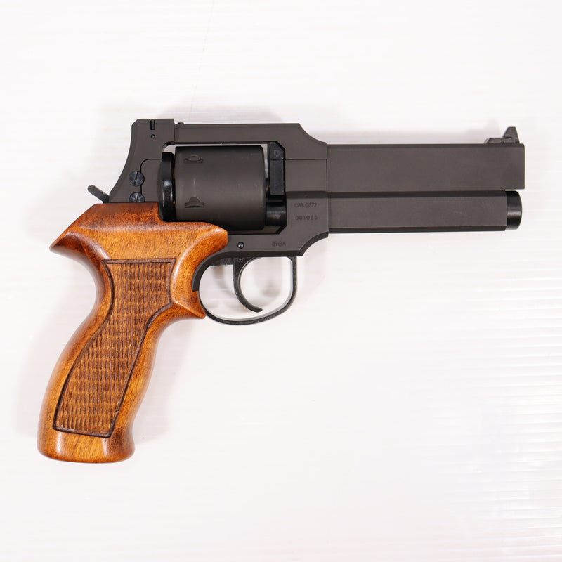 【中古即納】[MIL] マルシン工業 ガスリボルバー マテバリボルバー 6mmBB・Xカートリッジ仕様 5インチ ブラックラバー塗装プラグリップ仕様 ブラック HW(ヘビーウェイト) (18歳以上専用)(20190614)