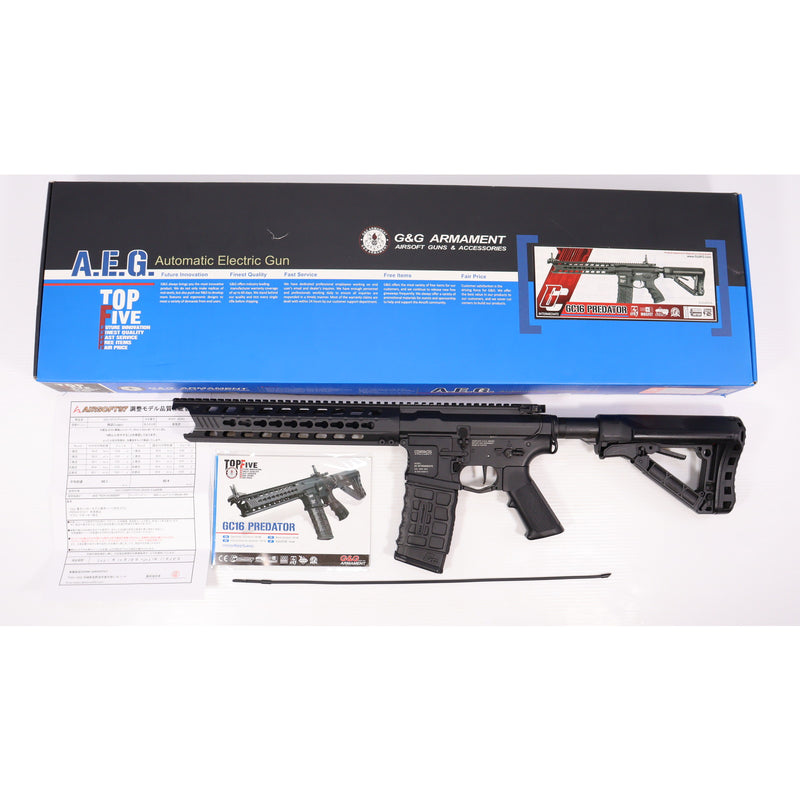 【中古即納】[MIL] G&G ARMAMENT(ジーアンドジーアーマメント) 電動アサルトライフル GC16 Predator(プレデター)(EGC-016-PTR-BNB-NCS) (カスタム品) (18歳以上専用)(20150930)