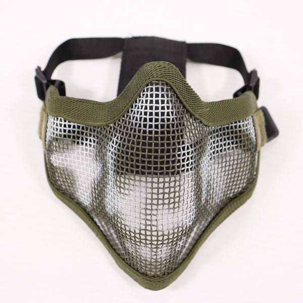 【中古即納】[MIL] ノーブランド スチールメッシュマスク スカル OD(オリーブドラブ)(20150223)