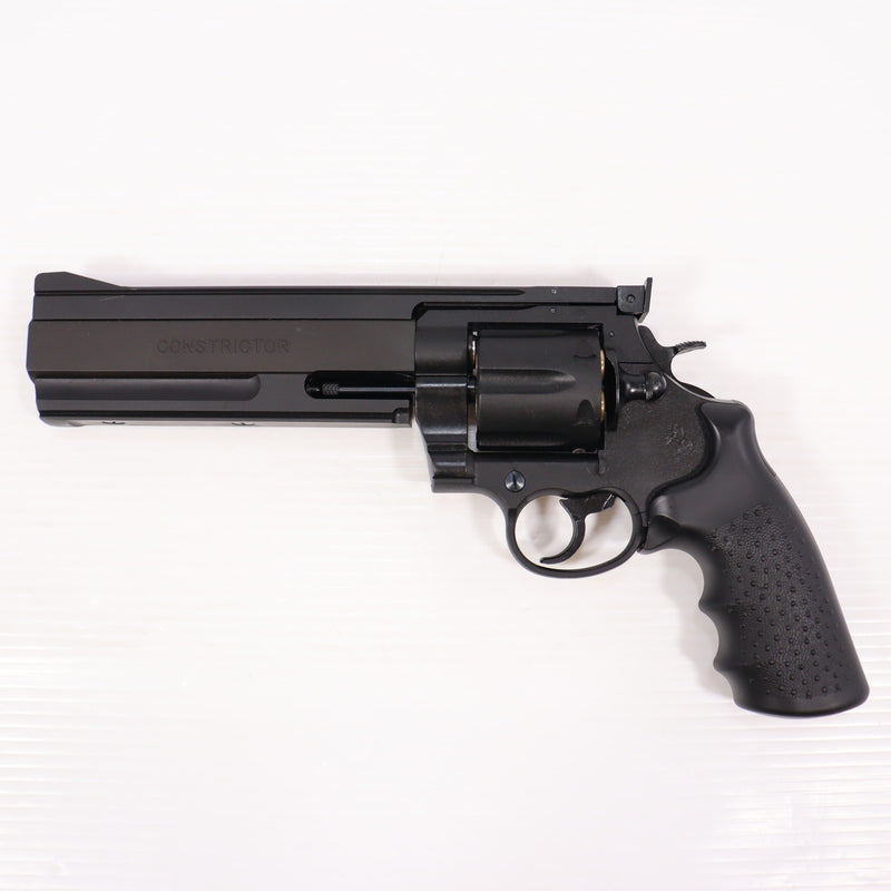 【中古即納】[MIL] マルシン工業 ガスリボルバー 6mmBB Xカートリッジ コンストリクター ブラック HW(ヘビーウェイト) HAGUE タイプグリップ (18歳以上専用)(20211205)