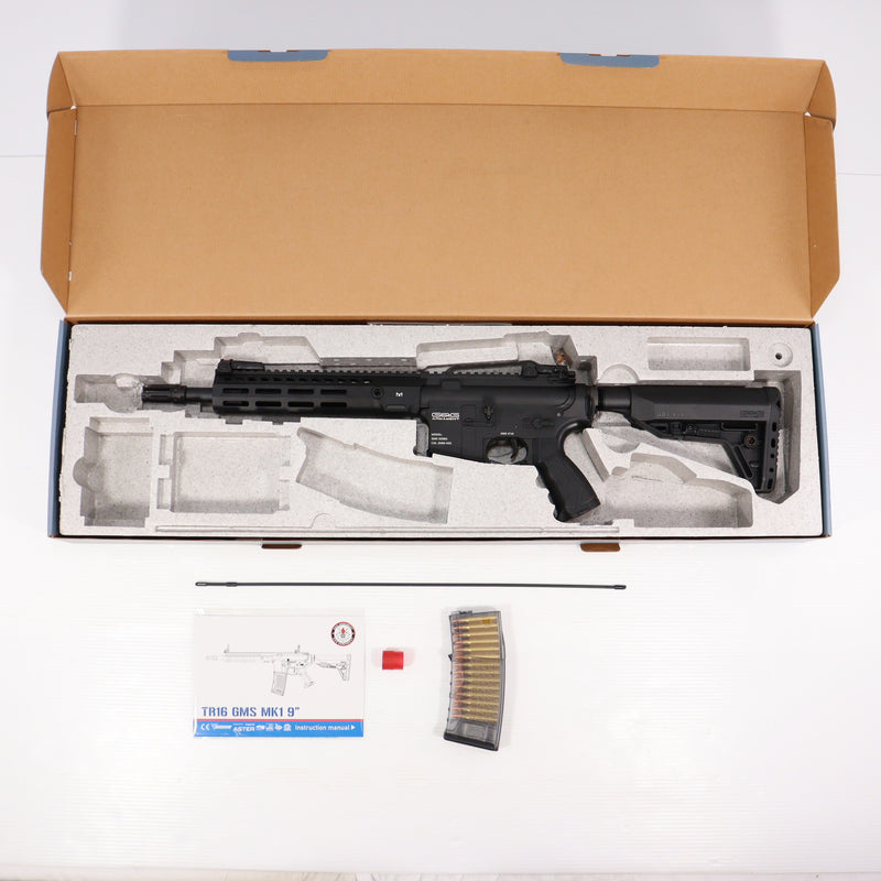 【中古即納】[MIL] G&G ARMAMENT(ジーアンドジーアーマメント) 電動アサルトライフル TR16 GMS MK1 9インチ GATE ASTER搭載(TGR-GMS-MK1-090-MCS) (18歳以上専用)(20250228)