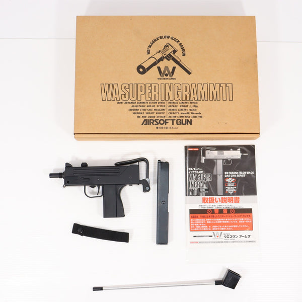 【中古即納】[MIL] WA ウエスタンアームズ ガスサブマシンガン スーパーイングラムM11 フルセット (18歳以上専用)(19961225)