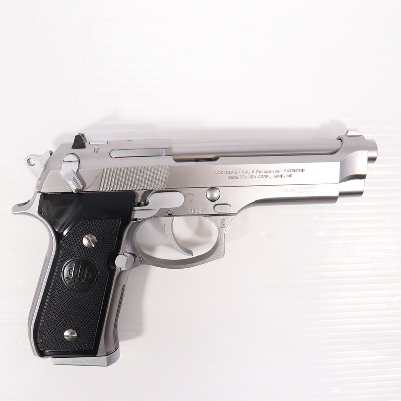 【中古即納】[MIL] WA ウエスタンアームズ ガスブローバック M92FS スーパーバージョン INOX リミテッドステンレスシルバーモデル ABS (18歳以上専用)(19981231)