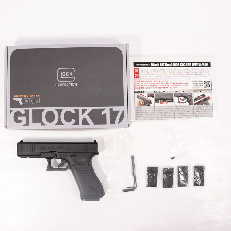 【中古即納】[MIL] BATON airsoft(バトンエアソフト) CO2ガスブローバック GLOCK(グロック) G17 Gen5 MOS CO2GBB【JASG認定】(G17-GEN5-MOS) (18歳以上専用)(20240516)