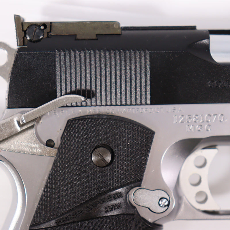 【中古即納】[MIL] MGC 発火モデルガン コルト コンバットコマンダー シルバーフレーム ABS (18歳以上専用)(20150223)