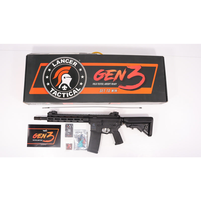 【中古即納】[MIL] Lancer Tactical(ランサータクティカル) 電動アサルトライフル M4 GEN3 Hellion M-LOK 10インチ 電子トリガー搭載(LT-32BA10-G3-JPN) (カスタム品) (18歳以上専用)(20150223)