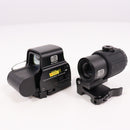 【中古即納】[MIL] ノーブランド EOTechタイプ EXPS3-2 ホロサイトモデル ドットサイト 現行刻印Ver & G43 マグニファイア 3倍ブースターセット BK(ブラック/黒)(SC-0067-bk)(20150223)