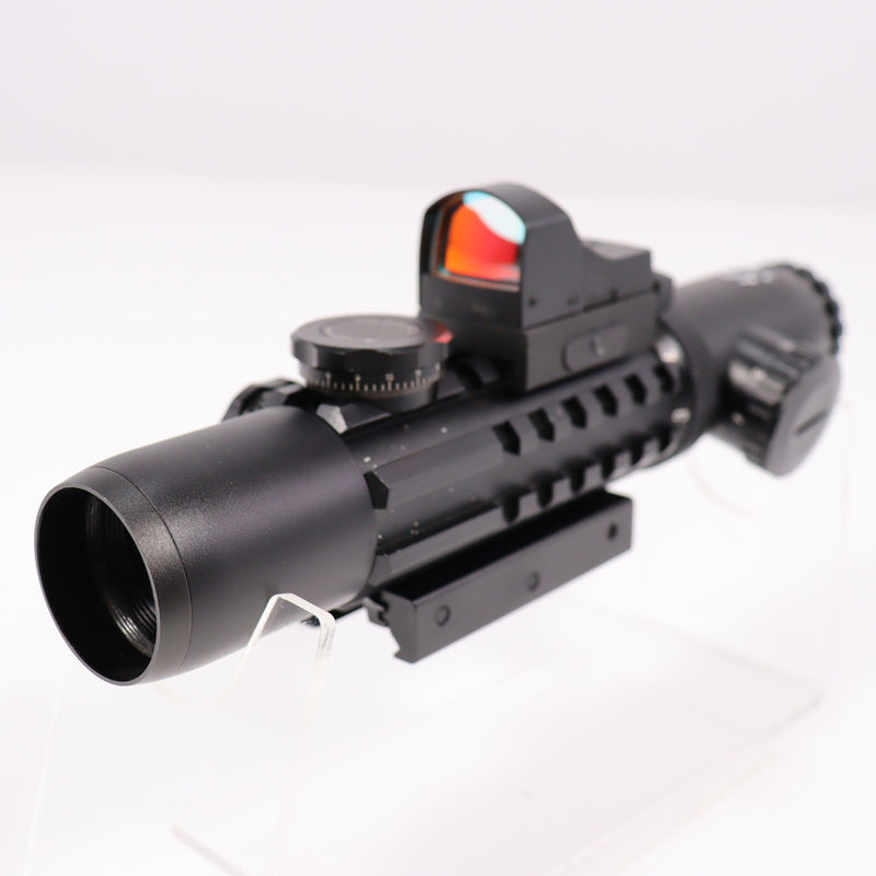 【中古即納】[MIL] HYUGA(ヒューガ) LP-2 3-9×26EL イルミネーションライフルスコープ & ウルトラミニ オープンドットサイトセット(20150223)