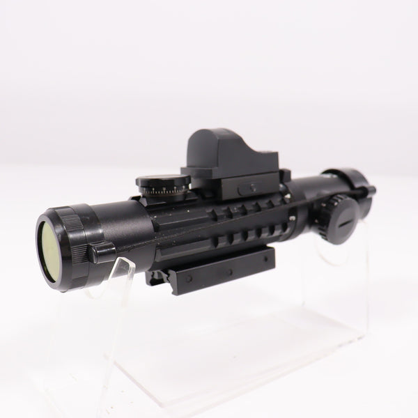 【中古即納】[MIL] HYUGA(ヒューガ) LP-2 3-9×26EL イルミネーションライフルスコープ & ウルトラミニ オープンドットサイトセット(20150223)