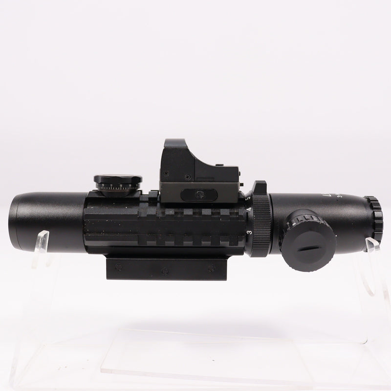 【中古即納】[MIL] HYUGA(ヒューガ) LP-2 3-9×26EL イルミネーションライフルスコープ & ウルトラミニ オープンドットサイトセット(20150223)