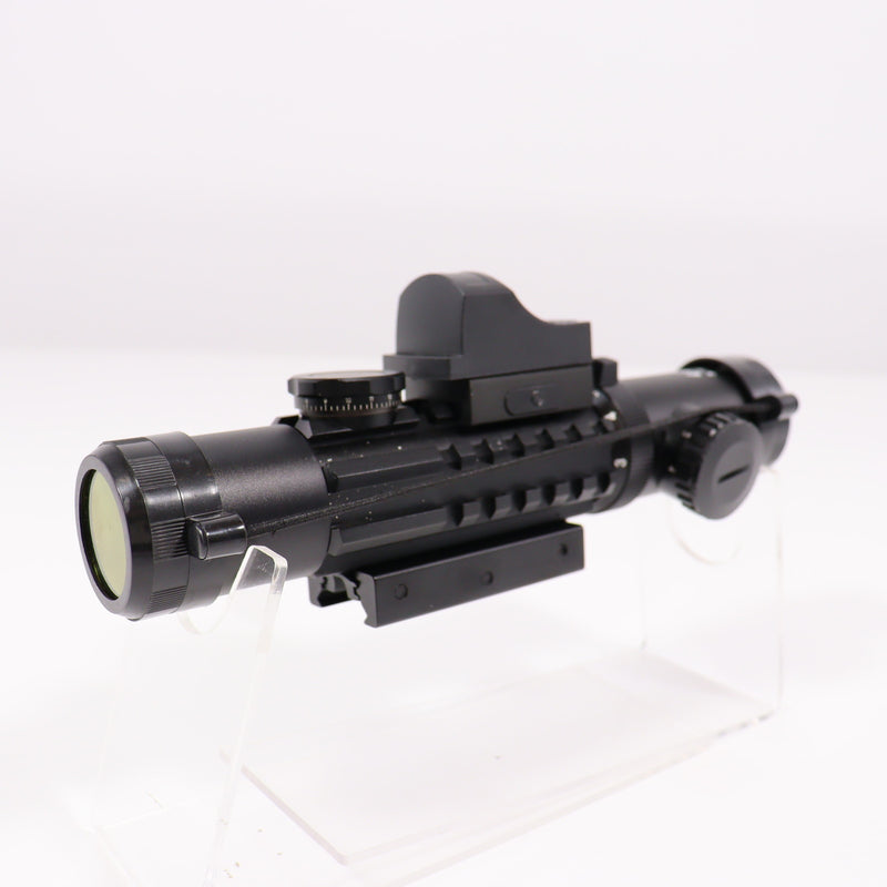 【中古即納】[MIL] HYUGA(ヒューガ) LP-2 3-9×26EL イルミネーションライフルスコープ & ウルトラミニ オープンドットサイトセット(20150223)