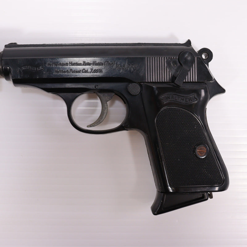 【中古即納】[MIL] マルシン工業 固定スライドガスガン ワルサーPPK サイレンサーセット (ジャンク品) (18歳以上専用)(20150223)