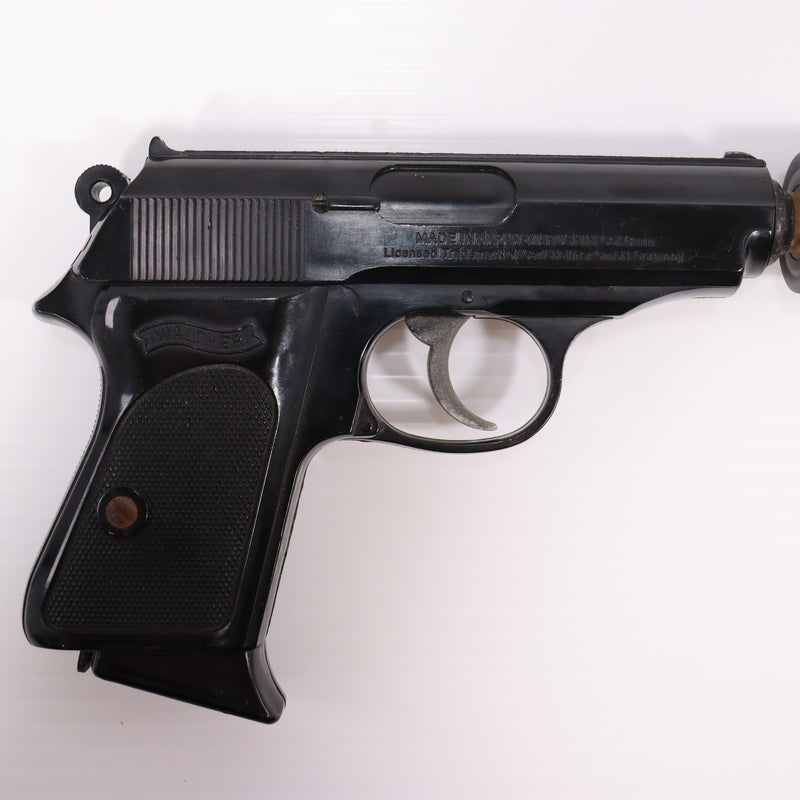 【中古即納】[MIL] マルシン工業 固定スライドガスガン ワルサーPPK サイレンサーセット (ジャンク品) (18歳以上専用)(20150223)