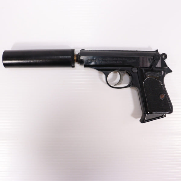 【中古即納】[MIL] マルシン工業 固定スライドガスガン ワルサーPPK サイレンサーセット (ジャンク品) (18歳以上専用)(20150223)