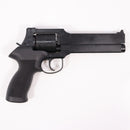 【中古即納】[MIL] マルシン工業 ガスリボルバー 6mmBB Xカートリッジ マテバ 6インチ マットブラックABS ブラックラバー塗装プラグリップ仕様 (18歳以上専用)(20230421)