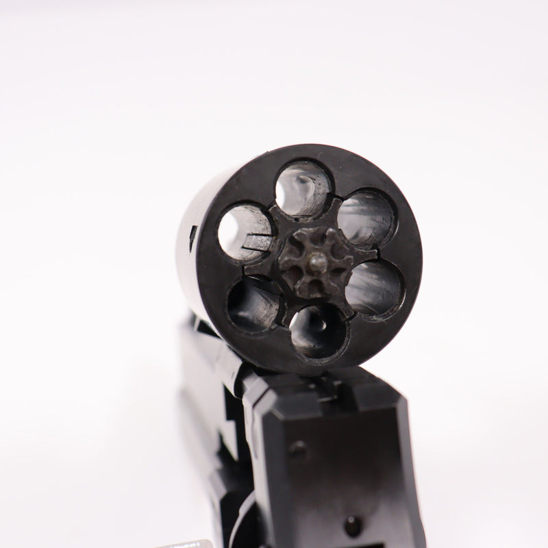 【中古即納】[MIL] マルシン工業 ガスリボルバー 6mmBB Xカートリッジ マテバ 6インチ マットブラックABS ブラックラバー塗装プラグリップ仕様 (18歳以上専用)(20230421)