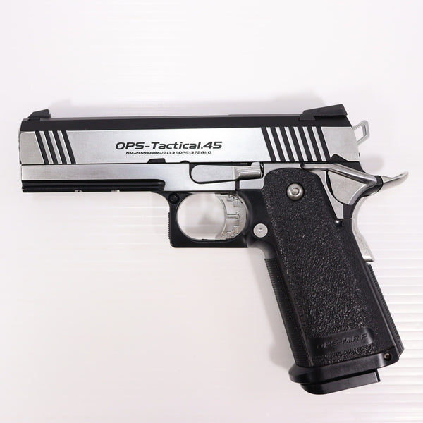 【中古即納】[MIL] 東京マルイ ガスブローバック ハイキャパカスタム デュアル・ステンレス (18歳以上専用)(20071231)