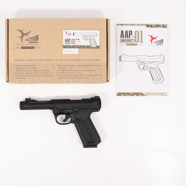 【中古即納】[MIL] ActionArmy(アクションアーミー) ガスブローバック AAP-01 ASSASSIN(アサシン) BK(ブラック/黒)(AA-001) (18歳以上専用)(20150223)