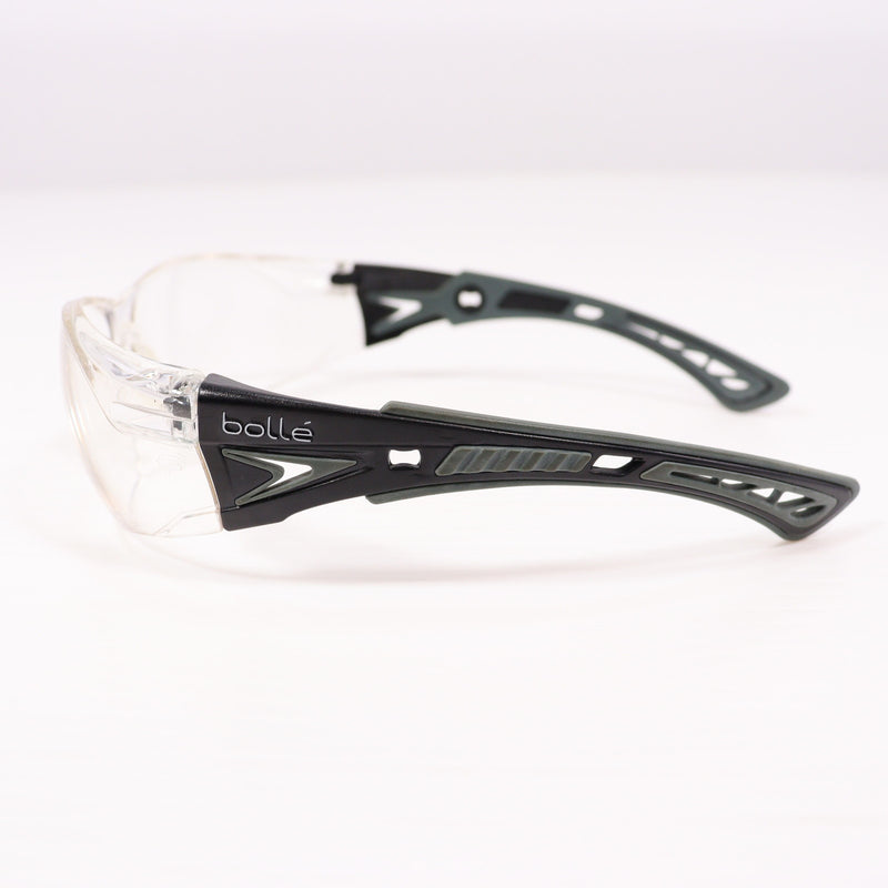 【中古即納】[MIL] bolle(ボレー) RUSH Plus ブラック×グレーフレーム クリアレンズ(20150223)