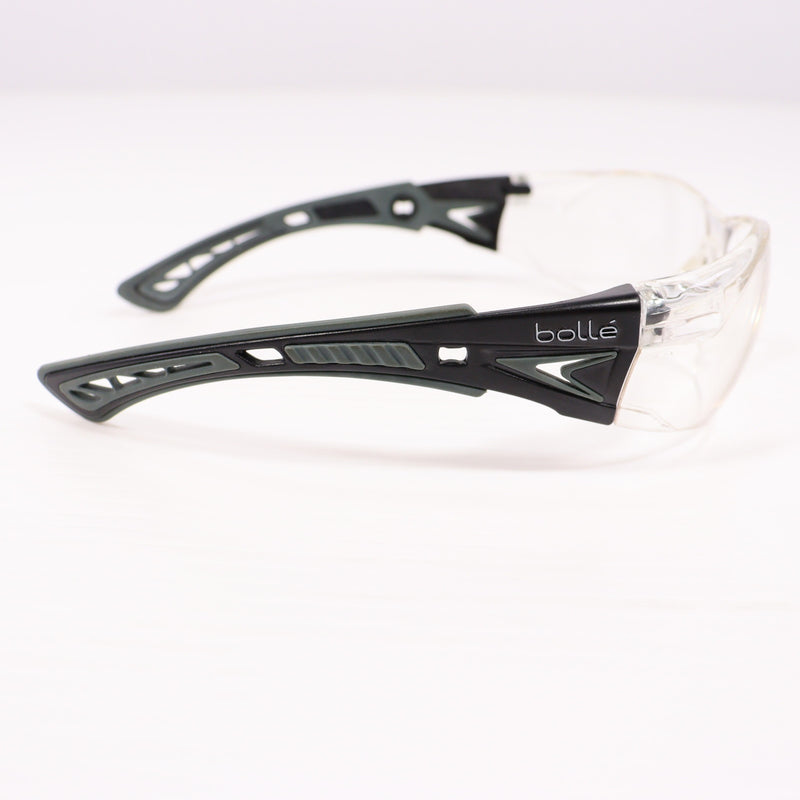 【中古即納】[MIL] bolle(ボレー) RUSH Plus ブラック×グレーフレーム クリアレンズ(20150223)
