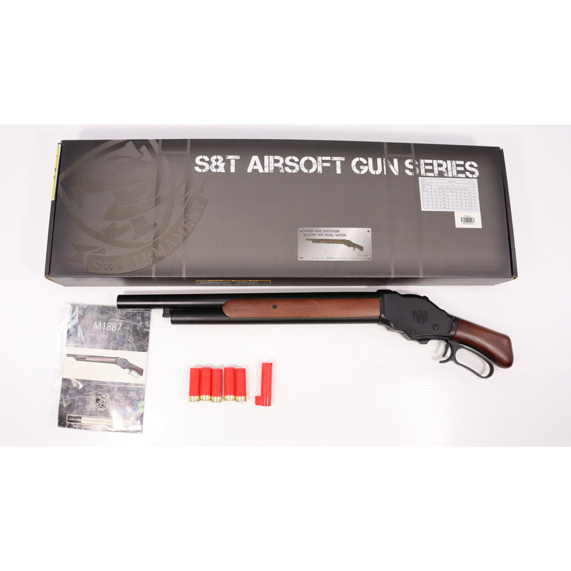 【中古即納】[MIL] S&T ガスショットガン ウィンチェスター M1887 ソードオフ リアルウッド(STGS07M) (18歳以上専用)(20150223)
