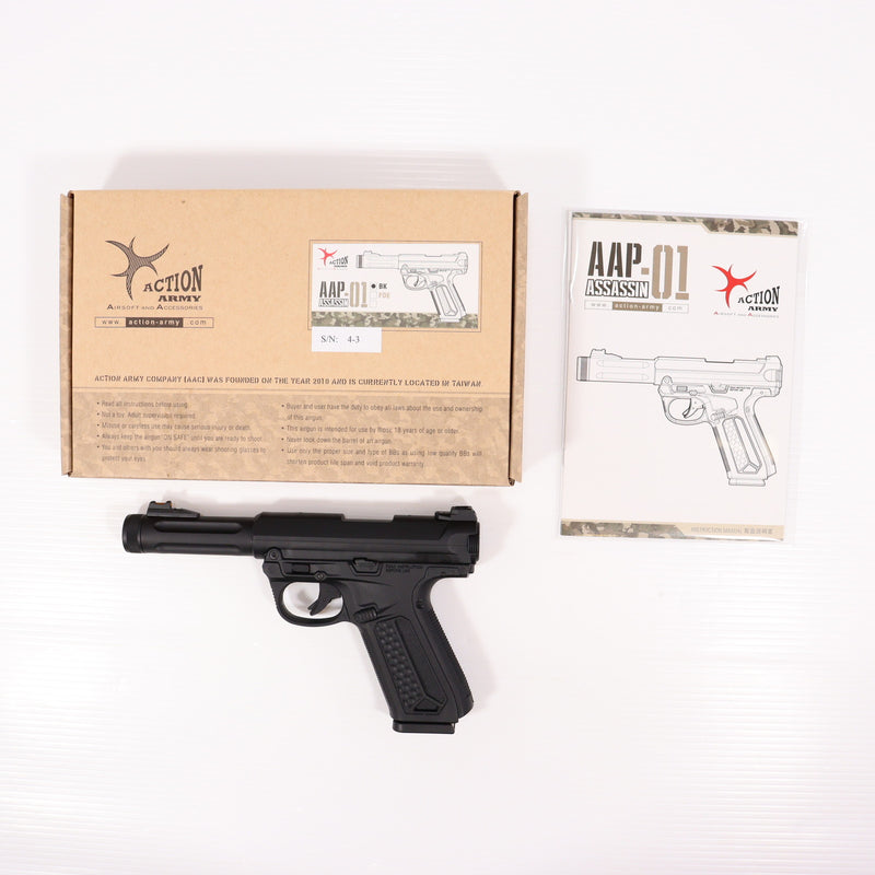 【中古即納】[MIL] ActionArmy(アクションアーミー) ガスブローバック AAP-01 ASSASSIN(アサシン) BK(ブラック/黒)(AA-001) (18歳以上専用)(20150223)