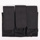 【中古即納】[MIL] ノーブランド M4/M16 トリプルマガジンポーチ BK(ブラック/黒)(20150223)