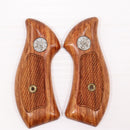 【中古即納】[MIL] CAROM SHOT(キャロムショット) S&W(スミスアンドウェッソン) Jフレーム用 サービスサイズ 木製グリップ チェッカー S&Wメダリオン(20150223)