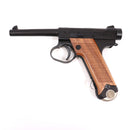 【中古即納】[MIL] マルシン工業 ガスブローバック 6mmBB 南部十四年式 後期型 ブラックHW(ヘビーウェイト) ウォールナット木製グリップ仕様 (18歳以上専用)(20220722)