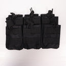 【中古即納】[MIL] ノーブランド M4/M16 オープントップ トリプルマガジンポーチ 6本収納 BK(ブラック/黒)(20150223)