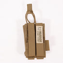 【中古即納】[MIL] WARRIOR ASSAULT SYSTEMS(ウォーリアーアサルトシステムズ) 5.56mm/9mm シングル マグポーチ CT(コヨーテタン)(W-EO-SMOP-SP-CT)(20150223)