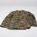 【中古即納】[MIL] AMERICAN APPAREL INC. USMC BDUジャケット サイズ32S ウッドランドマーパット(20150223)