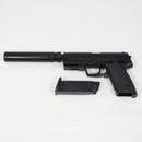 【中古即納】[MIL] クラウンモデル エアコッキング スライドストップ ハンドガン USP サイレンサー付き (10歳以上専用)(20241228)