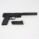 【中古即納】[MIL] クラウンモデル エアコッキング スライドストップ ハンドガン USP サイレンサー付き (10歳以上専用)(20241228)