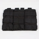 【中古即納】[MIL] ノーブランド M4/M16 オープントップ トリプルマガジンポーチ BK(ブラック/黒)(20150223)