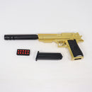【中古即納】[MIL] トーシン産業 ソフト弾エアコッキングガン DEハンドガン ゴールド (ジャンク品) (10歳以上専用)(20150223)